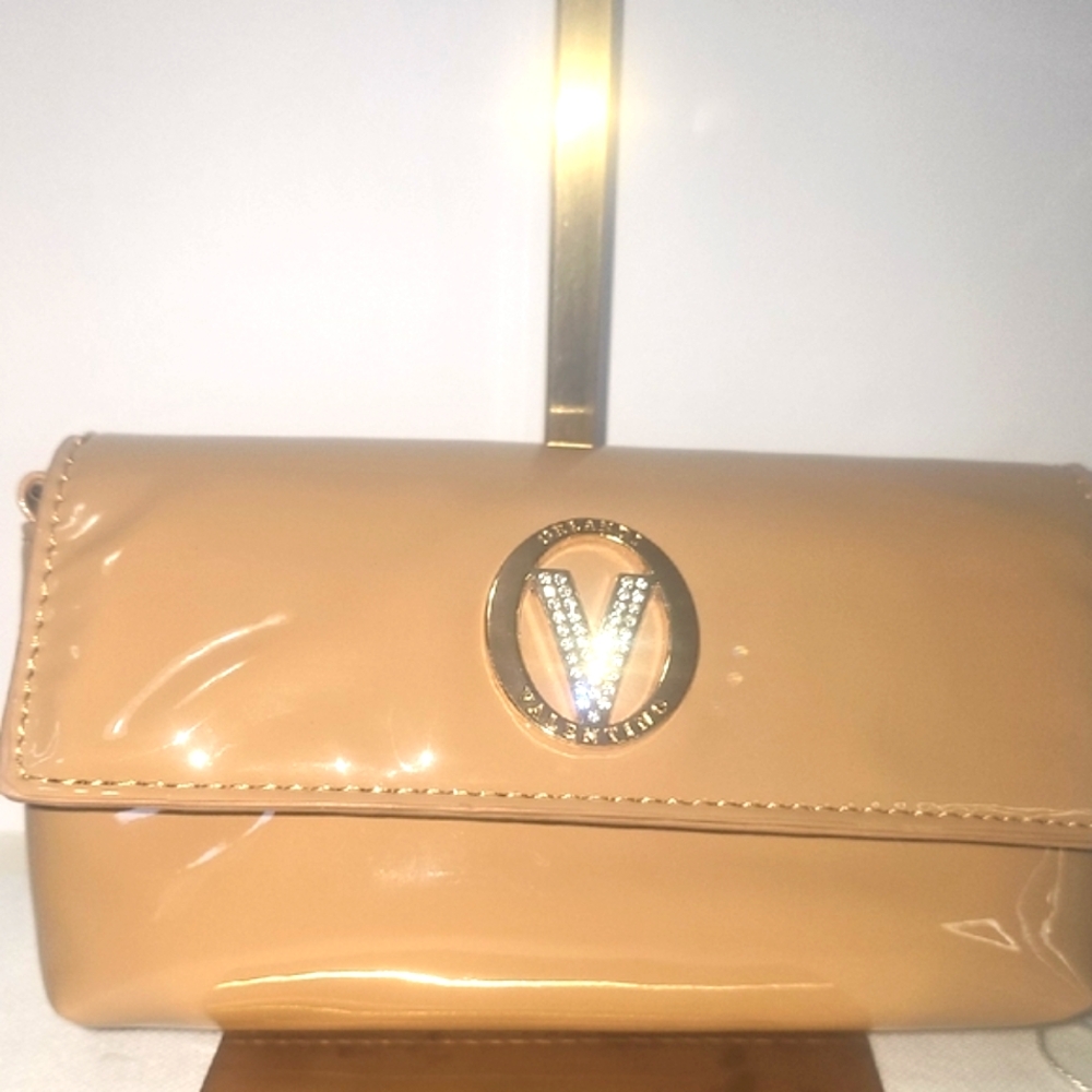 Valentino Orlandi Tan Patent Leather Cross Body NEW